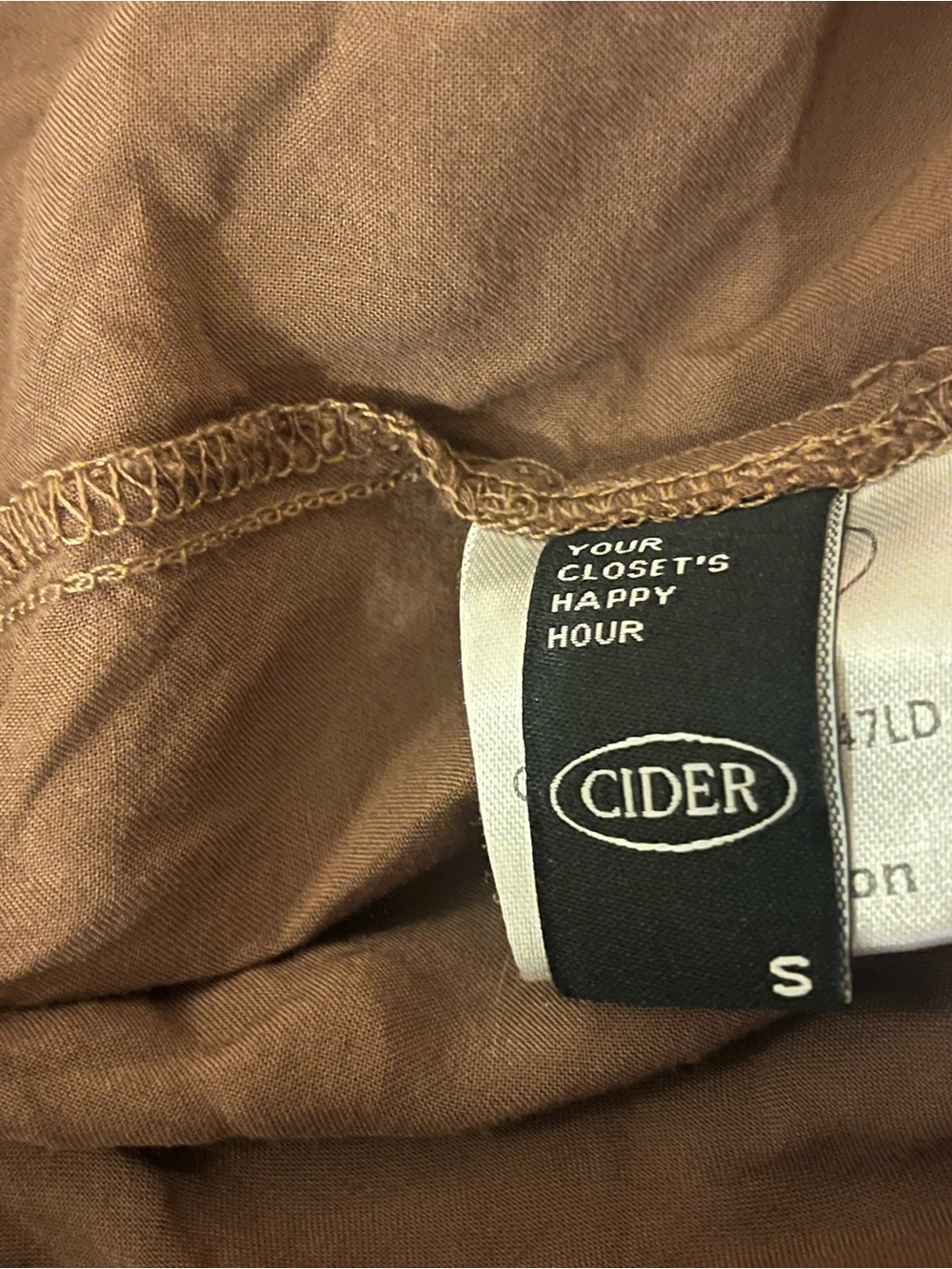Cider Chocolate Brown Boho Crochet-Trim Maxi Dress, size Small - Picture 6 of 8